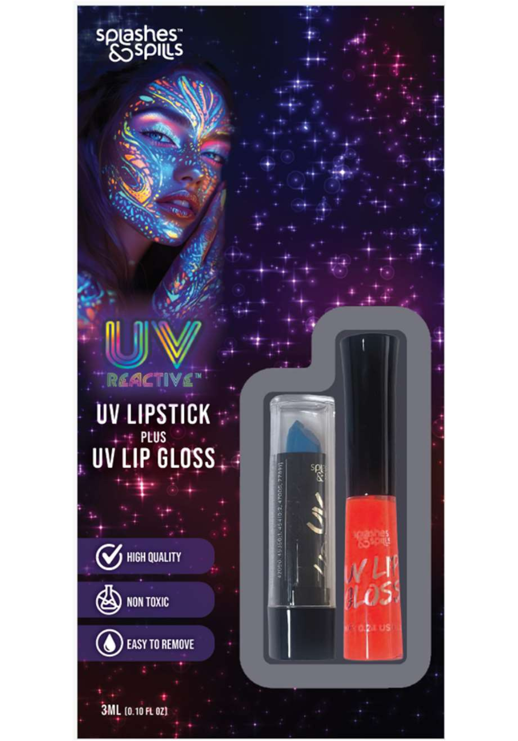 UV Reactive Lipstick and Lip Gloss by Splashes & Spills