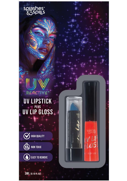 UV Reactive Lipstick and Lip Gloss by Splashes & Spills